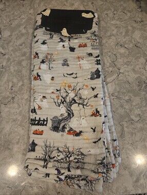 Envogue Ghost Cats Halloween 100% COTTON GAUZE SET OF 2 Towels